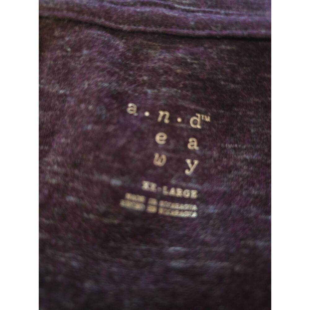 NWT A New Day Women's XXL Purple Heather V-Neck Long Sleeve Tee - Picture 6 of 8